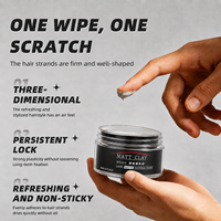 Produits de coiffure personnalisés pour hommes, cire capillaire professionnelle sans silicone organique, forte tenue, argile mate soluble dans l'eau