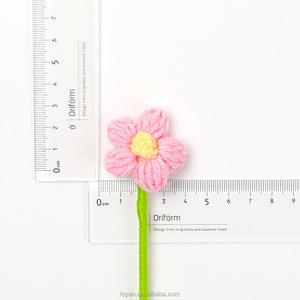 Flor Artificial <span class=keywords><strong>de</strong></span> <span class=keywords><strong>Ganchillo</strong></span> Hecha a Mano <span class=keywords><strong>de</strong></span> 4 cm, Pequeño Ramillete <span class=keywords><strong>de</strong></span> <span class=keywords><strong>Flores</strong></span>, Decoración para Bodas y Hogar - Product Image 2