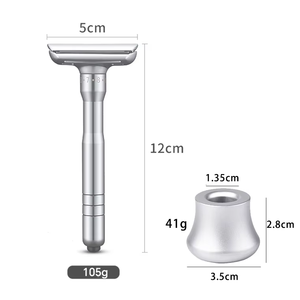 Maquinilla de Afeitar Clásica de Seguridad de Doble Filo y Una Sola Hoja Ajustable de Aleación de Zinc para Hombre - Product Image 4