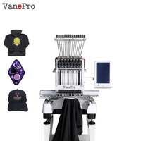 Nouvelle machine à broder informatisée à tête unique pour casquettes et chaussures plates, avec 15 aiguilles, moteur, écran tactile LCD 10 pouces, usage domestique WY1500