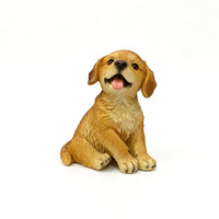 Figurines de chiot en résine peintes à la main, créatives et mignonnes, statue de chien teckel debout, ornement pour la décoration de la maison ou du bureau