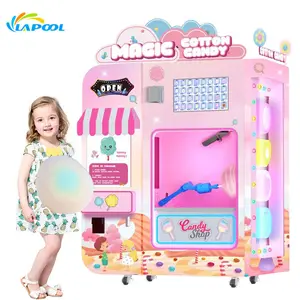 China Factory Latest Sweet Flower Marshmallow Maker Full Automatic Sugar Cotton Candy Floss Vending Machine In The World