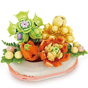 Bonsai Model Speelgoed Lichtgevende Bloemen Bouwen Botanische Collectie Constructie Geschenken Huis Decor Sappige Bouwstenen