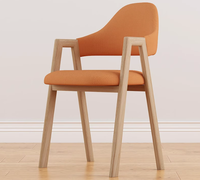 Chaise de salle à manger moderne et confortable pour restaurant et café, chaise simple en forme de A, en fer, bois massif et cuir, mobilier commercial