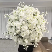 Offre Spéciale – Grandes Boules de Fleurs Artificielles Blanches en Soie pour Centres de Table de Mariage, Arrangements Floraux de 30cm, 40cm, 50cm