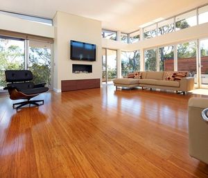 100% Natural Solid Strand Woven <b>Bamboo</b> <b>Flooring</b> 12mm Thick 5 Year Warranty Modern Design Smooth Surface Indoor Living Room Glue - Product Image 4