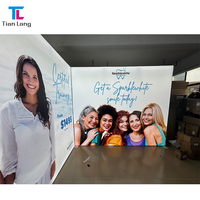 Stand modulaire pliable 6x3m très demandé avec mur rétroéclairé par LED et impression par sublimation pour la publicité en salon professionnel