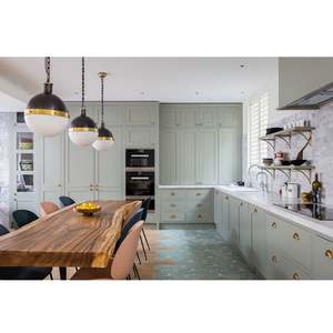 Gabinetes de Cocina Modulares de Madera Maciza, Diseño Moderno, Muebles Multifuncionales de Calidad, Accesorios de Grifería de Mármol Laminado - Product Image 4