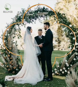 Bogen Hintergrund Metall geschmiedet Hochzeits bogen Blumen ballon Hintergrund für Outdoor-Dekor Rahmen Hintergrund Stand Hochzeit Blumen bogen - Product Image 3