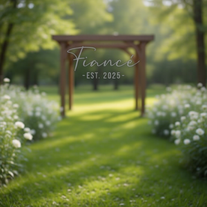 Camiseta Negra de Manga Larga Fianc Est 2025, Regalo de Boda para Adultos - Product Image 3