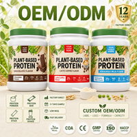 Poudre de protéines végétales personnalisée pour le développement musculaire, supplément végétalien à base de plantes pour la salle de sport, fabricant OEM de substituts de repas à base de protéines végétales