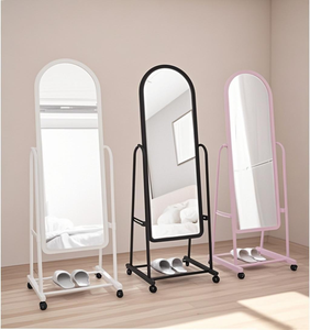 Modern tam boy boy aynası yatak odası ayakta ayna tekerlekler için hareketli ev ev yatak odası hareketli - Product Image 1