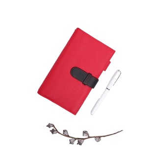 Carnet de notes de luxe personnalisé A6 en cuir PU, couleurs contrastées, <span class=keywords><strong>petit</strong></span> classeur à anneaux, couverture rigide, portable, haut de gamme, multifonctionnel - Product Image 1