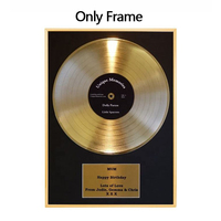 Cadre d'affiche personnalisé en aluminium noir argent or disque vinyle platine avec plaque personnalisée