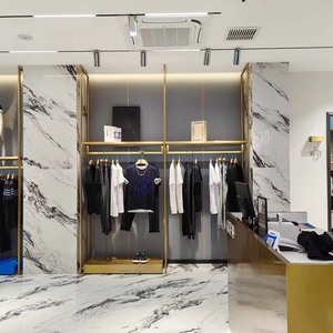 定制零售店夹具金布展示架支架金属精品服装服装架服装展示架 - Product Image 1