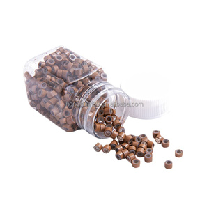 Vente en gros d'outils d'extension de cheveux 1000 pièces 3mm Nano <span class=keywords><strong>micro</strong></span> anneaux doublés de silicone perle d'extension de cheveux <span class=keywords><strong>Micro</strong></span> anneau en aluminium de silicone - Product Image 4