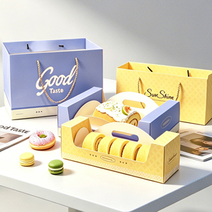 Caja Rígida de Papel Rectangular Sunshine, Impresión UV en Papel de Arte, Empaque de Alimentos de Alta Gama con Asa, Impresión a Cuatro Colores Personalizada - Product Image 4
