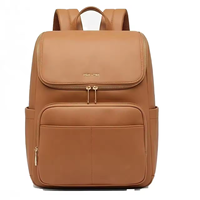 Individuell Bedruckbare Vegane PU-Leder Wickeltasche Rucksack mit 16 Fächern, Passend für Flaschen, Windeln und 15-Zoll-Laptops