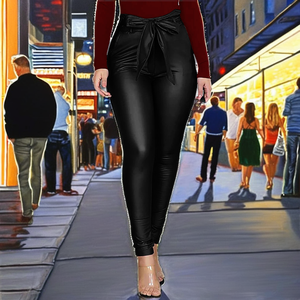 Leggings de Mujer Tallas S-3XL, Poliéster/Algodón, Transpirables, Estilo Club, Sexy, Cintura Alta, Color Sólido, Largos, para Todas las Temporadas - Product Image 2