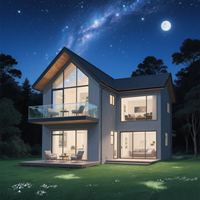 Casas Prefabricadas de Acero de Alta Calidad, Estilo Europeo de 2 Pisos, Impermeables, Aisladas, Resistentes al Viento, con Techos Triangulares Tipo Sándwich