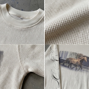 Maglietta Termica Personalizzata a Maniche Lunghe Raglan in Maglia Waffle per Uomo, T-Shirt Casual Streetwear a Maniche Lunghe - Product Image 2