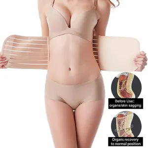 Korset pembentuk tubuh pascamelahirkan <span class=keywords><strong>3</strong></span> in 1, pemangkas pinggang Pelvis korset bungkus perut pemulihan korset dukungan untuk Lahir Postpartum - Product Image 5