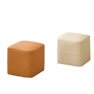 Taburete y otomana cuadrados para el hogar, reposapiés con cojín suave para sala de estar y dormitorio, con cubierta de cuero grueso, opciones multicolor - Product Image 5
