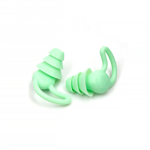 Lot de 3 bouchons d'oreilles en <span class=keywords><strong>silicone</strong></span> réutilisables anti-bruit à 3 couches, imperméables, pour la natation, le sommeil, la plongée, le surf, protection des oreilles - Product Image 5