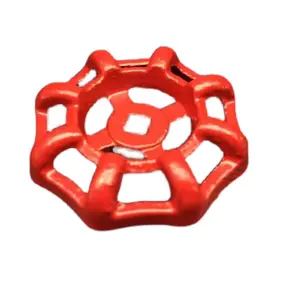 Handwheel เหล็กหล่อแบบหนาวาล์วเหล็กสีเทาพิมพ์ข้อความสกรูด้านในแบบกลม