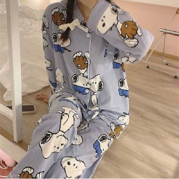 XT Double Long Snoopy à fond bleu