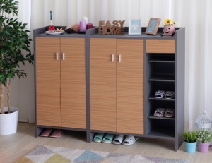 Factory Direct Sale Wooden <b>Shoe</b> <b>Rack</b> with Doors - Entryway <b>Storage</b> Cabinet, Organizer, Space-Saving, Bulk Order - Product Image 3
