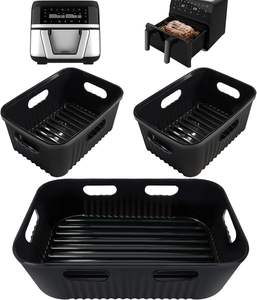 Accesorios para freidoras de aire en oferta: Revestimiento de silicona reutilizable de grado alimenticio, bandeja de silicona para freidoras de aire, utensilios de cocina y repostería para el hogar. - Product Image 1