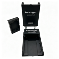 Flight case compact noir intégral OEM/ODM pour console de mixage DJ numérique, 3 portes, 4 roulettes pivotantes, étanche IP67, robuste