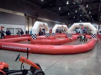 Quad gonflable professionnel personnalisé/Didi Car/Go Karts Track piste de course gonflable stimulante
