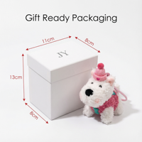 Porte-clés en peluche mignon et moelleux en forme de chien Westie - Accessoire quotidien esthétique, cadeau mignon pour ses amies
