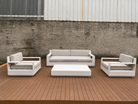 Hangkai Outdoor Aluminium Sektional-Sofa-Set Wetterfeste Gartenmöbel für Luxushotel-Terrassen und Villen
