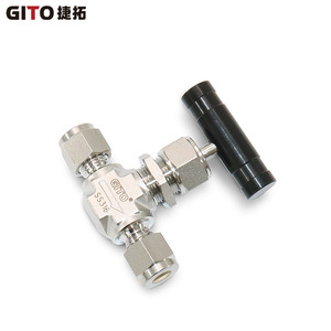 Single-Handle Stainless Steel 3000PSI Compression Fitting NI Integrated <b>Valve</b> Cap Forged Gas <b>Needle</b> <b>Valve</b> for Water Media - Product Image 4