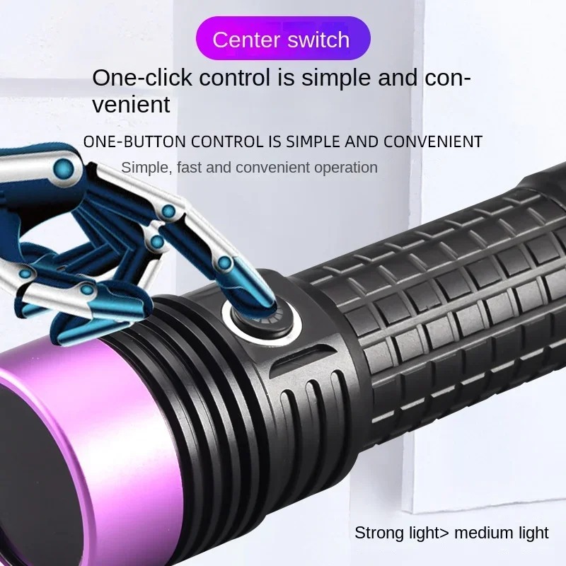 strong black light flashlight 800 Lumen Industrial Flashlight: 150M Beam, 18650 Battery, 12.5 Hr, Canyon Get small but bright flashlights for any situation. 365nm UV Flashlight Rechargeable 365nm