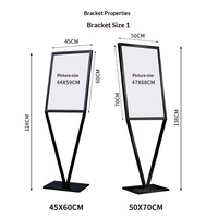 Papan Display Billboard, Papan KT, Stand Tanda Air, Tanda Vertikal, Tiang Lantai, Rangka Besi Custom, Bongkar Pasang