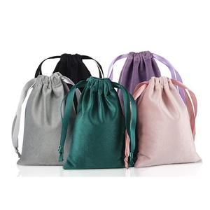 Bolsas con cordón de terciopelo de colores mezclados de 8*10cm de tamaño pequeño, regalo de boda suave y bolsas de Runas de Tarot, productos de impresión de embalaje en stock - Product Image 1