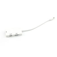 Kabel Adaptor Konverter 3-in-1 Thunderbolt Mini 1.2 ke HDMI VGA DVI 4K untuk Laptop Grosir