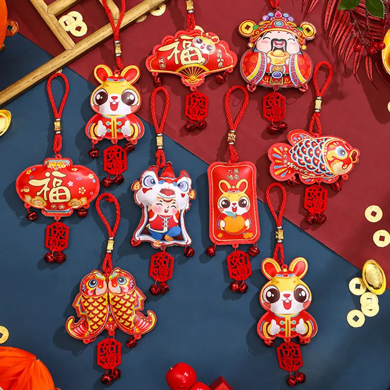 Chinese New Year Decorations Chinese Knot Hanging Ornaments Happy New Year Decoration Spring Festival and Celebration 2023