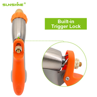 Pistolet pulvérisateur à jet d'eau en laiton SUNSHINE, réglable, 3 modes de pulvérisation, pour jardin, pelouse, maison, lavage de voiture et d'animaux, avec gâchette arrière