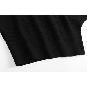 Pull tricoté à col bateau et manches chauve-souris pour femme, style décontracté automne, anti-boulochage, manches longues, col rond - Product Image 6