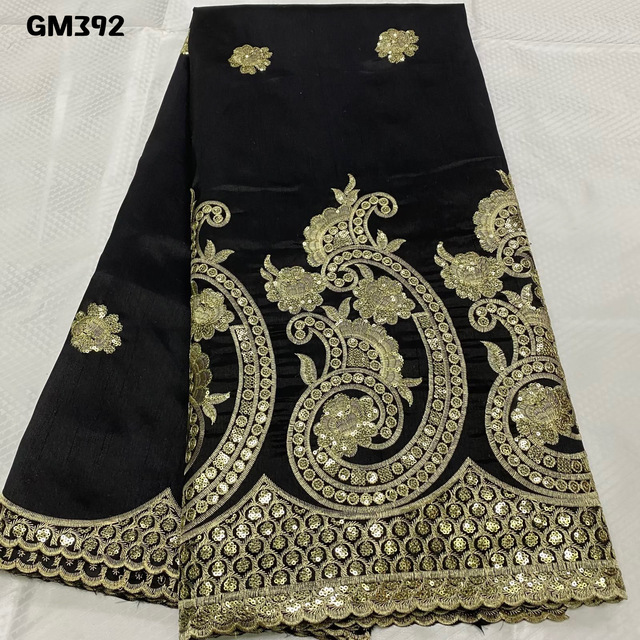 Sequins Embroidery African Silk India George Wrappers for Garment George Lace Fabrics