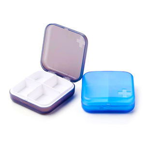 Promotion à bas prix, boîte à pilules en plastique à quatre compartiments avec logo personnalisé / boîte à médicaments / boîte à pilules - Product Image 4