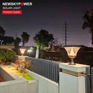 Grand pilier <span class=keywords><strong>solaire</strong></span> d'<span class=keywords><strong>extérieur</strong></span> 10W aluminium moulé sous pression 3000K 6000K lampe pour porte de jardin composés résidentiels poteau de clôture de voie - Product Image 2