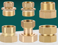 Raccords de tuyauterie multicouche PEX en laiton forgé plaqué, résistants aux produits chimiques haute pression, adaptateur femelle, connecteurs à compression filetés