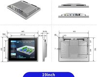 17 pulgadas Industrial Fanless Android PC IP65 Ruggedness GSM 4G Conectividad 8GB Pantalla táctil capacitiva de Marco abierto Nuevo