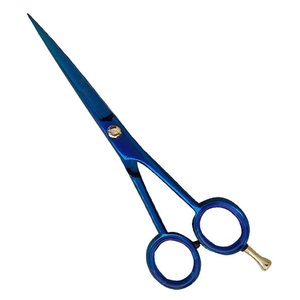 High Quality Titanium Blue Coated Scissors Size 6 Professional Hairdressing Barber Razor Edge Salon Hair Cutting <b>Shears</b> Durable - Product Image 2